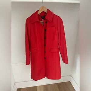 J Crew Orange Wool Peacoat